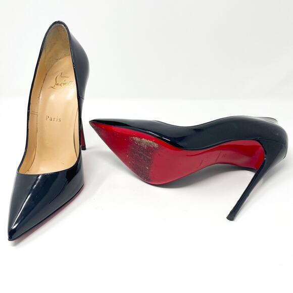 Christian Louboutin So Kate 120 mm Black Patent Leather Stiletto Heels EU 38 - Picture 6 of 8